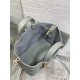 MEDIUM DIOR TOUJOURS BAG Macrocannage Calfskin Stone Gray High