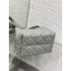 SMALL DIOR TOUJOURS BAG Macrocannage Calfskin Stone Gray High