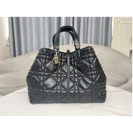 LARGE DIOR TOUJOURS BAG Macrocannage Calfskin Black High