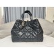 LARGE DIOR TOUJOURS BAG Macrocannage Calfskin Black High