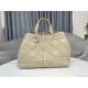 LARGE DIOR TOUJOURS BAG Macrocannage Calfskin Powder Beige High