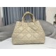 LARGE DIOR TOUJOURS BAG Macrocannage Calfskin Powder Beige High