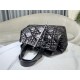 LARGE DIOR TOUJOURS BAG Macrocannage Crinkled Calfskin Black High