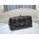 LARGE DIOR TOUJOURS BAG Macrocannage Crinkled Calfskin Black High