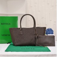 BV Cabat Medium Tote Intreccio leather High