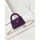 Chanel MINI SHOPPING BAG AS4416 Shiny Aged Calfskin & Gold-Tone Metal Purple High