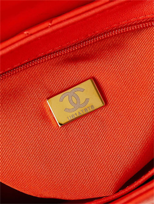 Chanel MINI SHOPPING BAG AS4416 Shiny Aged Calfskin & Gold-Tone Metal Orange High