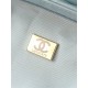 Chanel MINI SHOPPING BAG AS4416 Shiny Aged Calfskin & Gold-Tone Metal Blue-Ice High