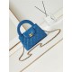 Chanel MINI SHOPPING BAG AS4416 Shiny Aged Calfskin & Gold-Tone Metal Blue-Royal High