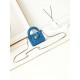 Chanel CLUTCH WITH CHAIN AP3435 Shiny Aged Calfskin & Gold-Tone Metal Blue-Royal High