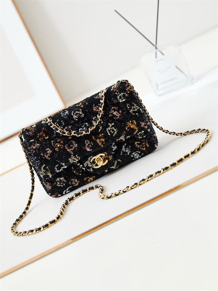 EVENING BAG AS4561 Sequins & Gold-Tone Metal A