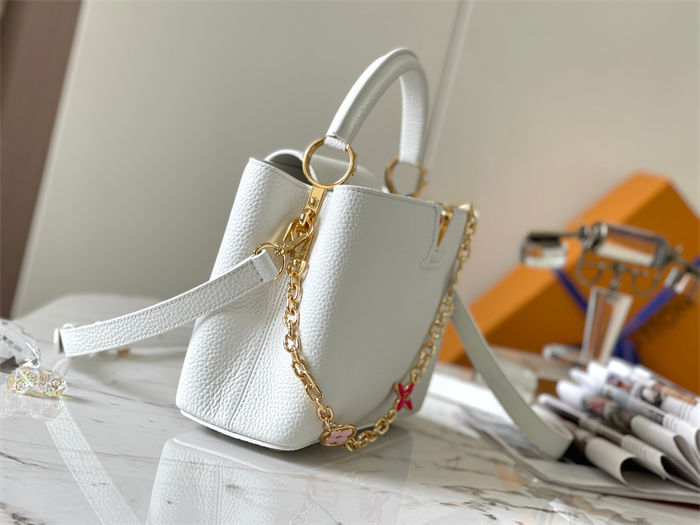 Louis Vuitton Capucines BB Bag Taurillon Leather M20844 White High