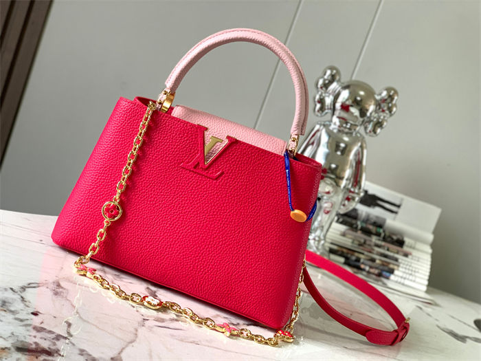 Louis Vuitton Capucines MM Bag Taurillon Leather M20708 Red High