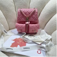 Chanel BACKPACK AS3860 Calfskin & Gold-Tone Metal Pink A