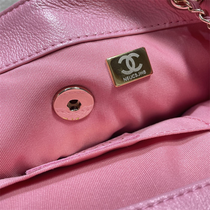 Chanel BACKPACK AS3860 Calfskin & Gold-Tone Metal Pink A