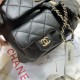 Chanel BACKPACK AS3860 Grained Shiny Calfskin & Gold-Tone Metal Black A