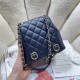 Chanel SMALL BACKPACK AS3787 Calfskin & Gold-Tone Metal Navy A