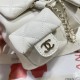 Chanel SMALL BACKPACK AS3787 Calfskin & Gold-Tone Metal White A