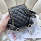 Chanel SMALL BACKPACK AS3787 Calfskin & Gold-Tone Metal Black A