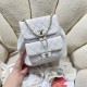 Chanel Duma Backpack 3618 Calfskin Gold-Tone Metal White A