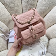 Chanel Duma Backpack 3618 Calfskin Gold-Tone Metal Pink A