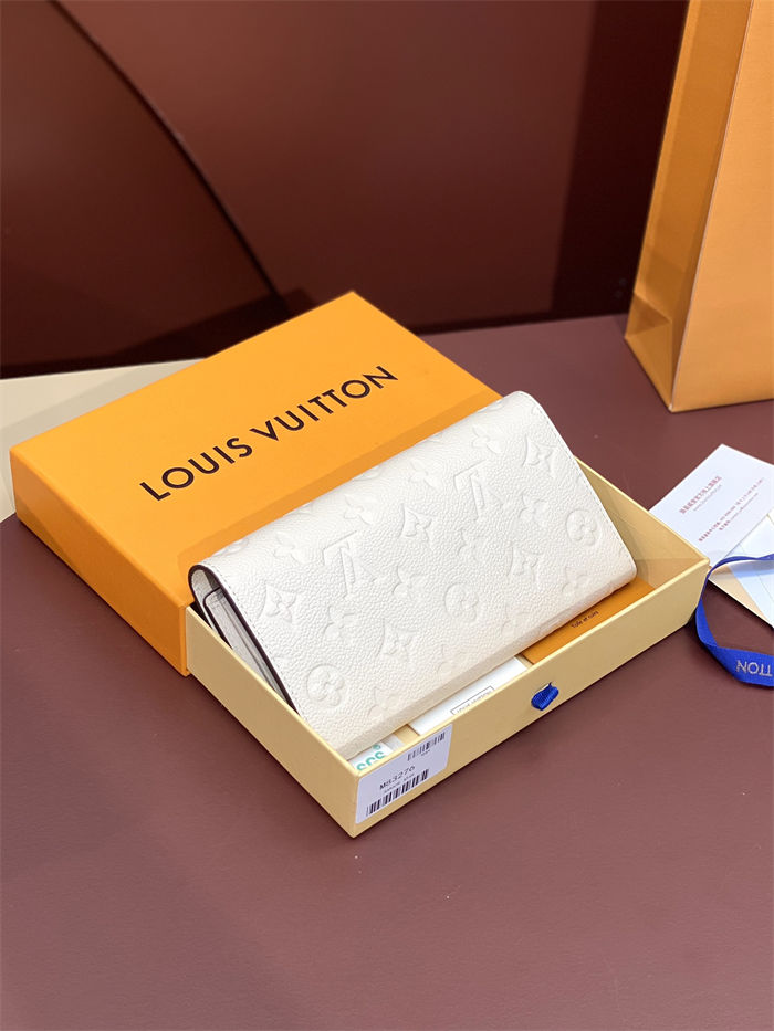 Louis Vuitton SARAH WALLET Monogram Empreinte M83276 White High