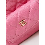 Chanel Mini Backpack Grained Calfskin Gold-Tone Metal AP3753 Pink High