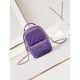 Chanel Mini Backpack Grained Calfskin Gold-Tone Metal AP3753 Purple High