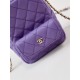 Chanel Mini Backpack Grained Calfskin Gold-Tone Metal AP3753 Purple High