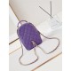 Chanel Mini Backpack Grained Calfskin Gold-Tone Metal AP3753 Purple High