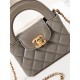 Chanel CLUTCH WITH CHAIN AP3435 Shiny Aged Calfskin & Gold-Tone Metal Grey High