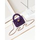 Chanel CLUTCH WITH CHAIN AP3435 Shiny Aged Calfskin & Gold-Tone Metal Purple High