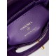 Chanel CLUTCH WITH CHAIN AP3435 Shiny Aged Calfskin & Gold-Tone Metal Purple High