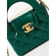 Chanel CLUTCH WITH CHAIN AP3435 Shiny Aged Calfskin & Gold-Tone Metal Green High