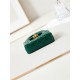 Chanel CLUTCH WITH CHAIN AP3435 Shiny Aged Calfskin & Gold-Tone Metal Green High