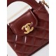 Chanel CLUTCH WITH CHAIN AP3435 Shiny Aged Calfskin & Gold-Tone Metal Brown High