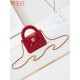 Chanel CLUTCH WITH CHAIN AP3435 Shiny Aged Calfskin & Gold-Tone Metal Red High