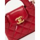 Chanel CLUTCH WITH CHAIN AP3435 Shiny Aged Calfskin & Gold-Tone Metal Red High