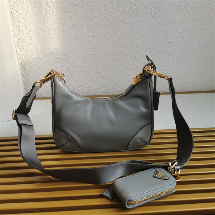 Prada Re-Edition 2005 Leather bag 1BH204 Grey High