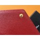 CASSANDRE MATELASSÉ LARGE FLAP WALLET IN GRAIN DE POUDRE LEATHER Red High