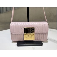 MISS DIOR FLAP BAG Quilted Miss Dior Allover Calfskin Pink High