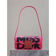 MISS DIOR FLAP BAG Miss Dior Graffiti Printed Calfskin Fuchsia High