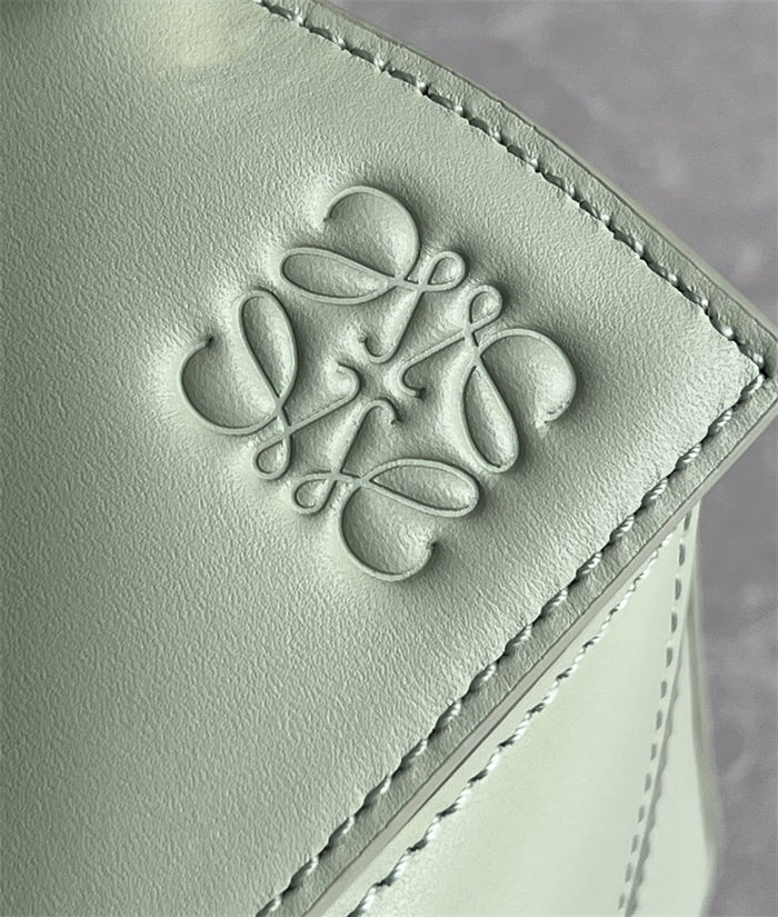 Small Puzzle bag in satin calfskin with jacquard strap Green High