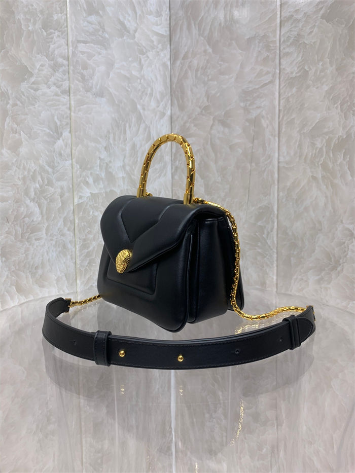 SERPENTI REVERSE SMALL TOP HANDLE Black High