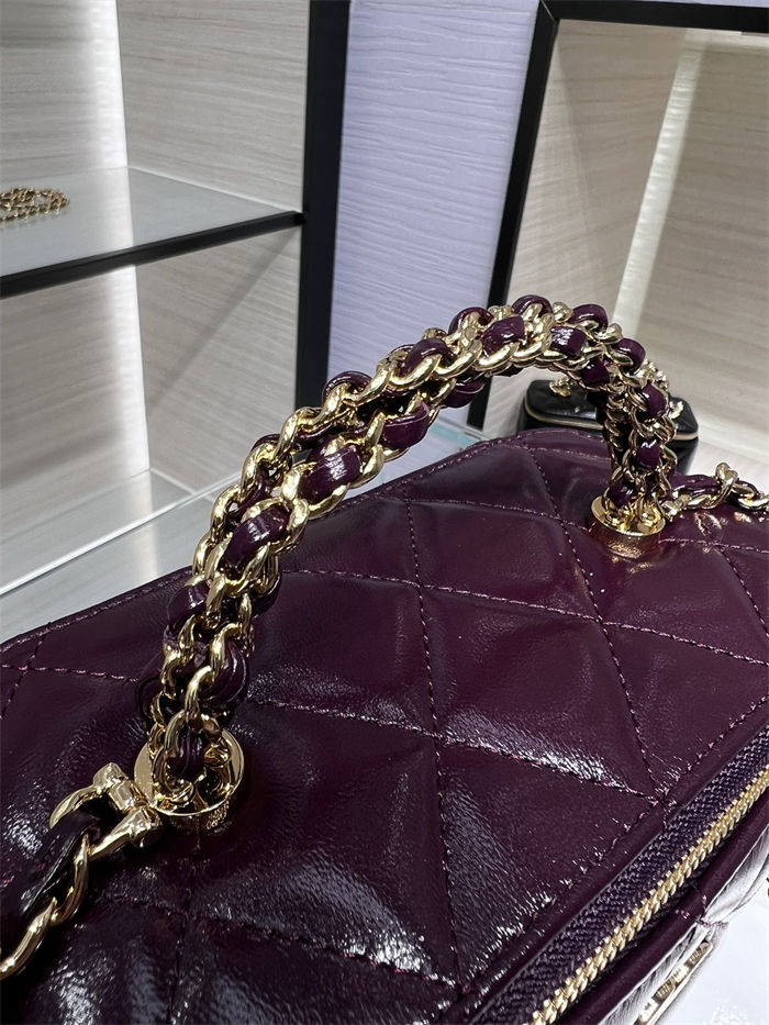 Chanel CLUTCH WITH CHAIN AP4168 Shiny Lambskin & Gold-Tone Metal Burgundy High