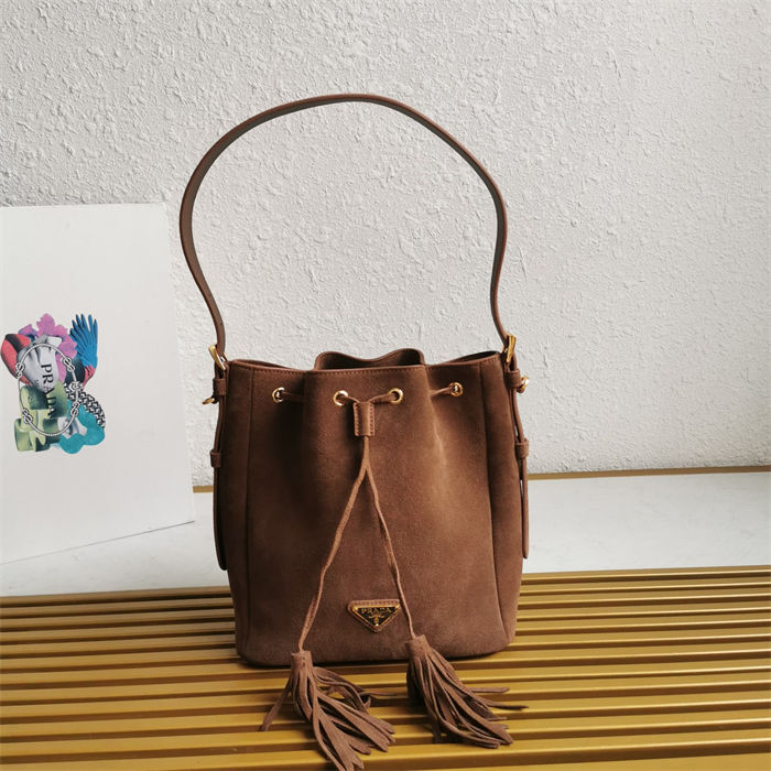 Prada Suede bucket bag 1BE079 High