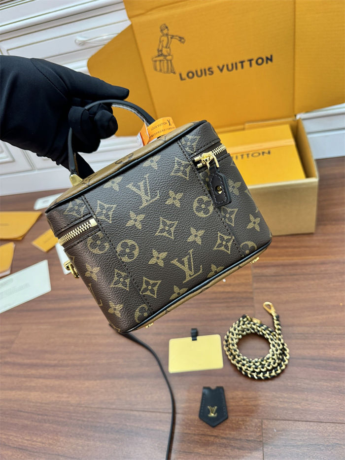 Louis Vuitton Vanity PM Bag Monogram and Reverse M47128 Top