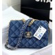 Chanel 19 Flap Bag Denim Gold-Tone Blue High