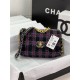 Chanel 19 Flap Bag Tweed Gold-Tone Black-Fuchsia High