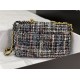 Chanel 19 Flap Bag Tweed Gold-Tone Black-Pink High